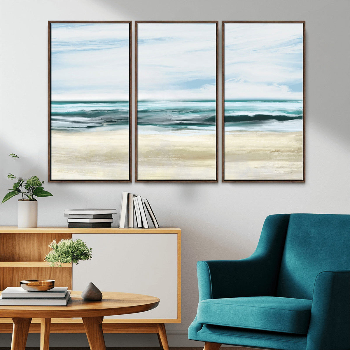 Ocean Abstract Wall Art Canvas Print