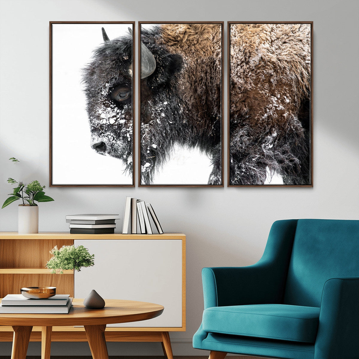 American Bison Wall Art Print – Majestic Buffalo Canvas