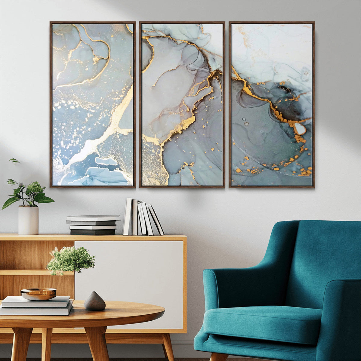 Large Abstract Marble Wall Art Canvas Print for Living Room