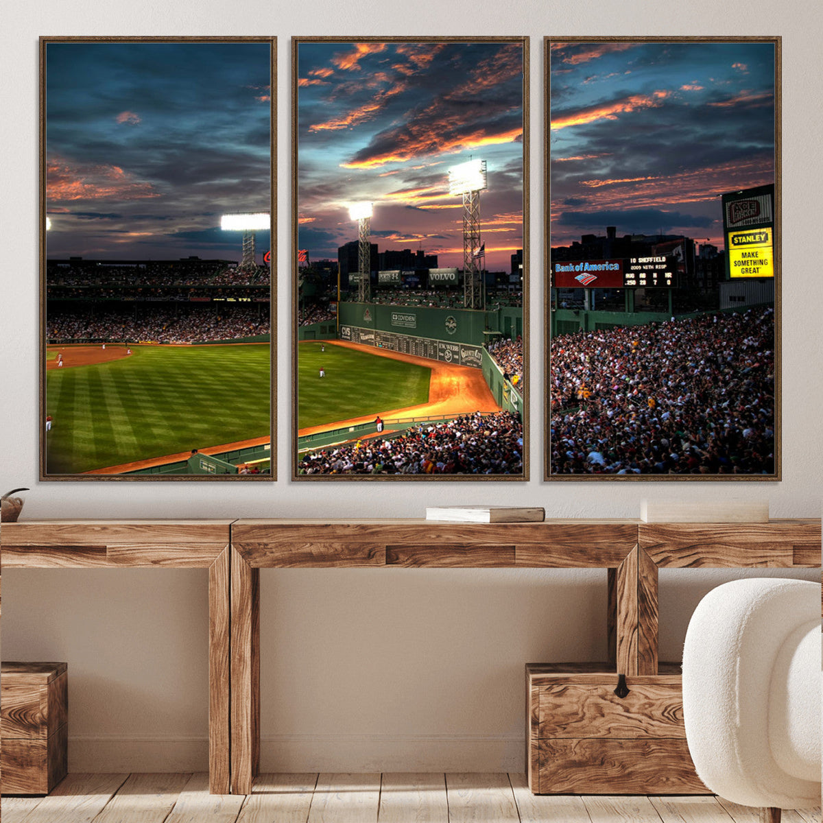 Fenway Park Wall Art Canvas Print | Large Baseball Stadium