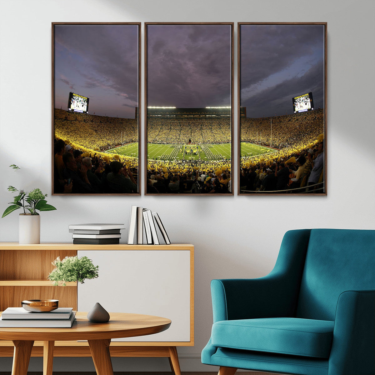 Michigan Wolverines Print - Michigan Stadium Wall Art Canvas