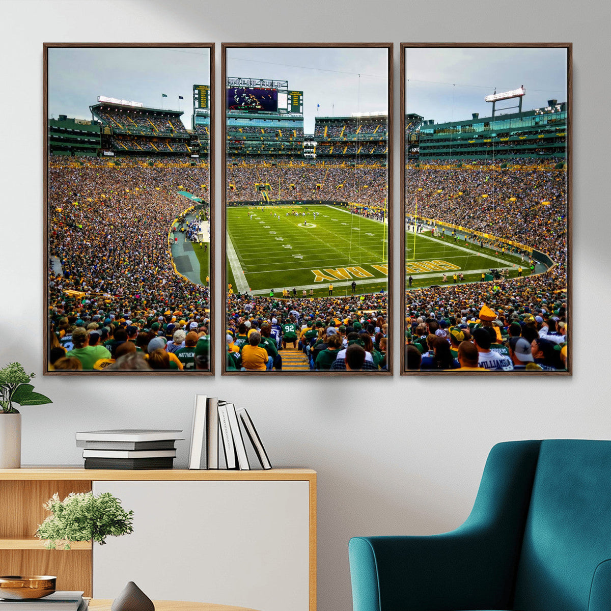 Green Bay Packers Lambeau Field Stadium Wall Art Canvas