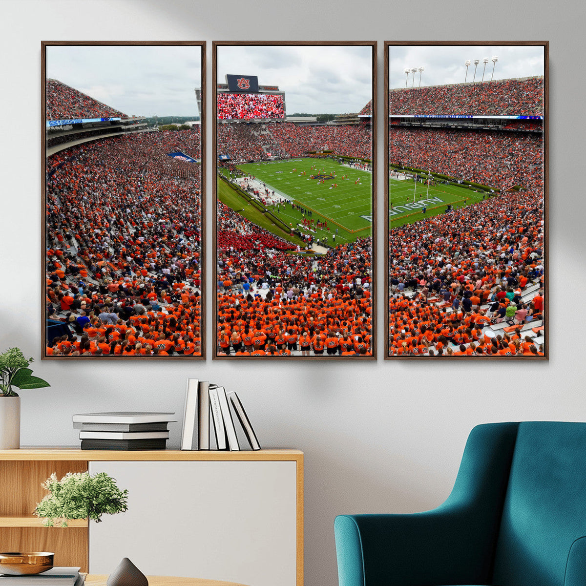 Auburn Stadium Wall Art Canvas Print, Jordan Hare Stadium