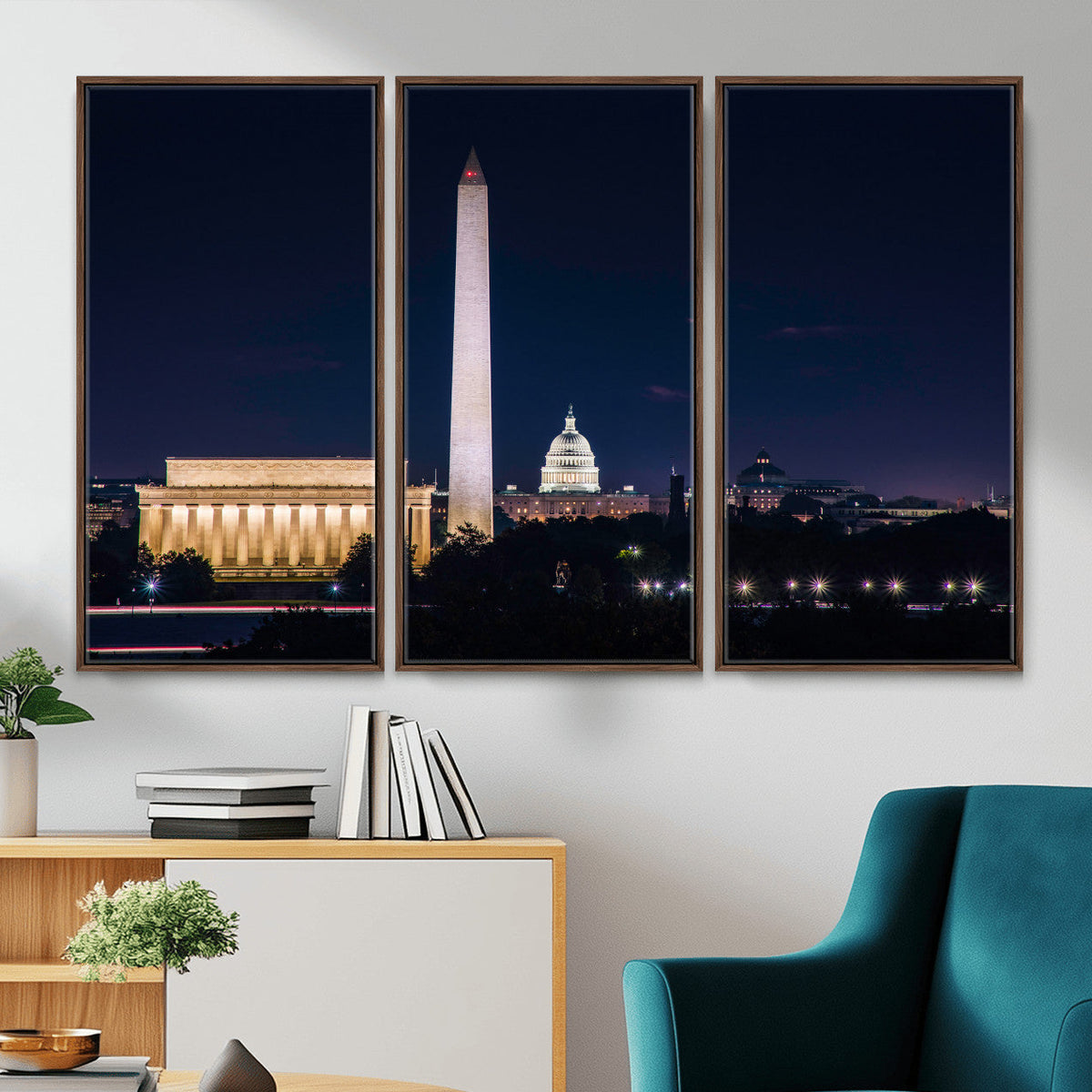 Washington White House Skyline Wall Art Canvas Print –