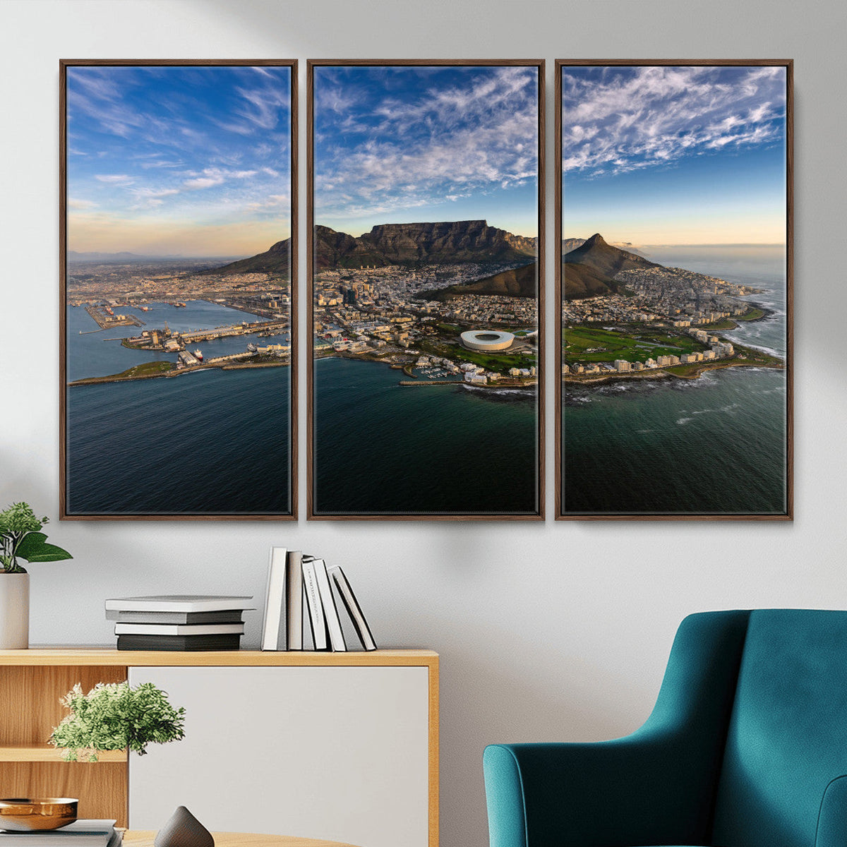 Cape Town Wall Art Canvas Print – Table Mountain Coastal