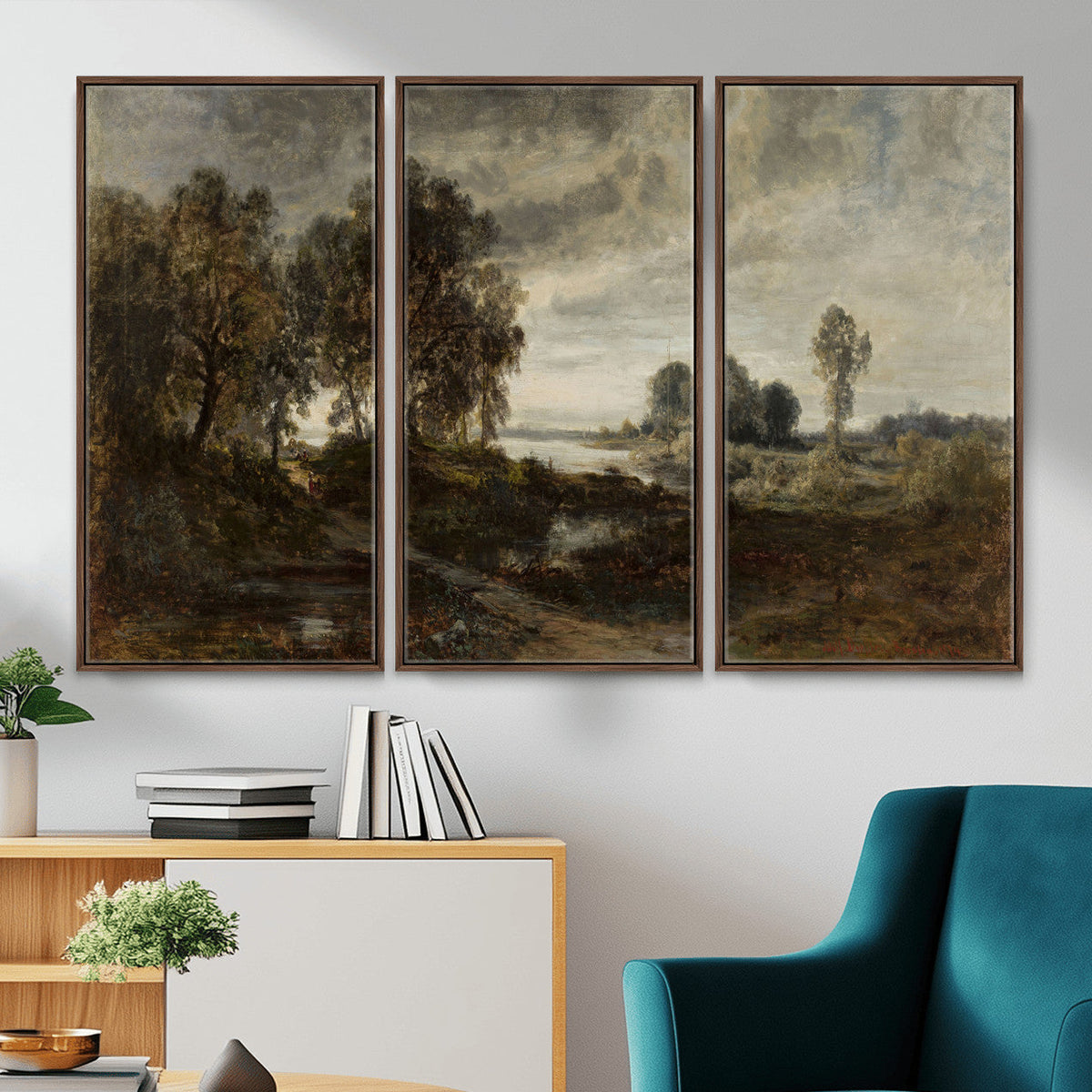 Adolf Dressler Landscape of the Oder River Wall Art Canvas