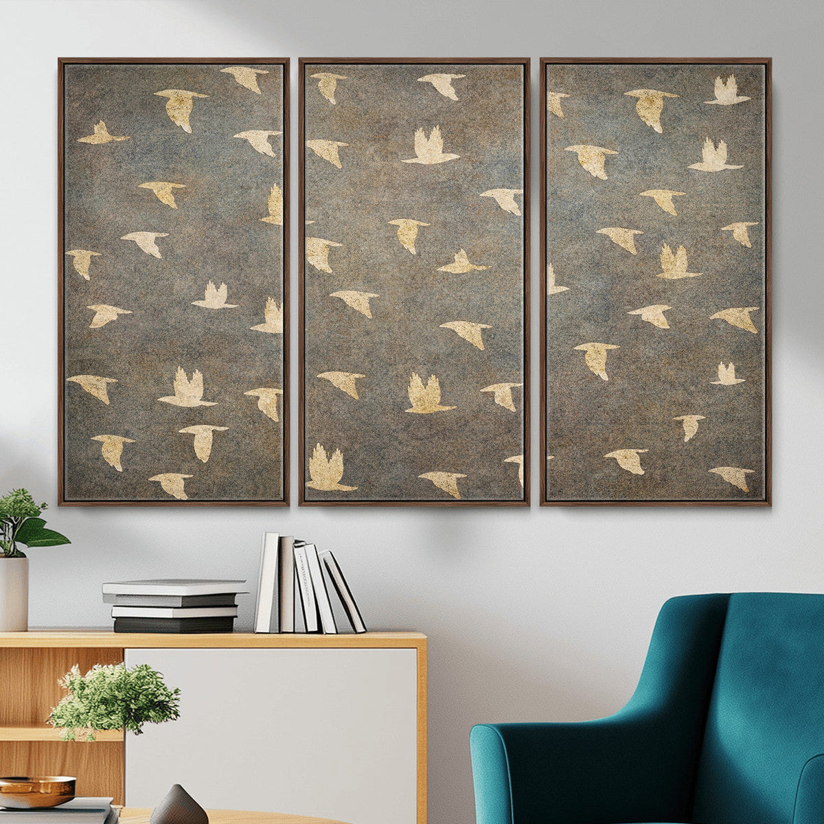 Abstract Birds Wall Art Canvas Print