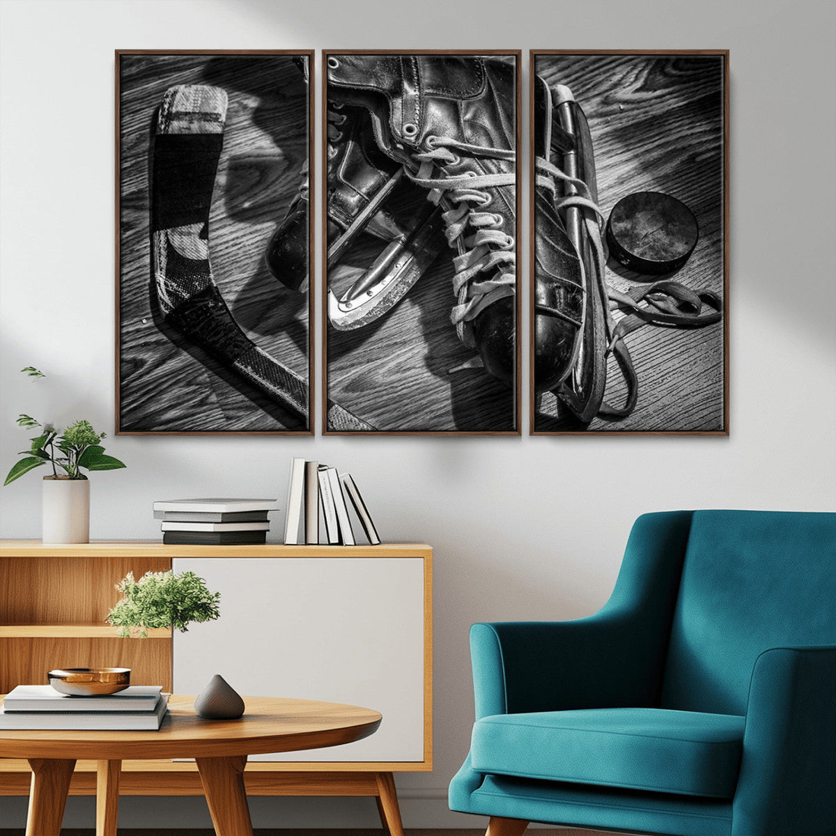 Old Pair of Mens Skates Wall Art Canvas, Men Skates Wall Art