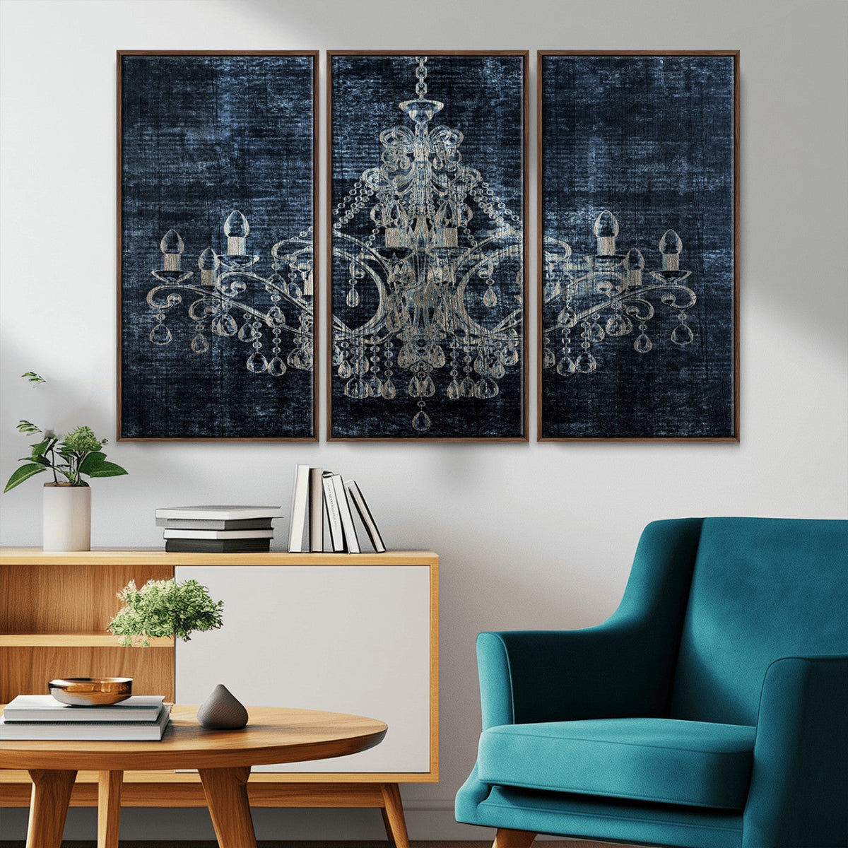 Dark Chandelier Wall Art Canvas Print