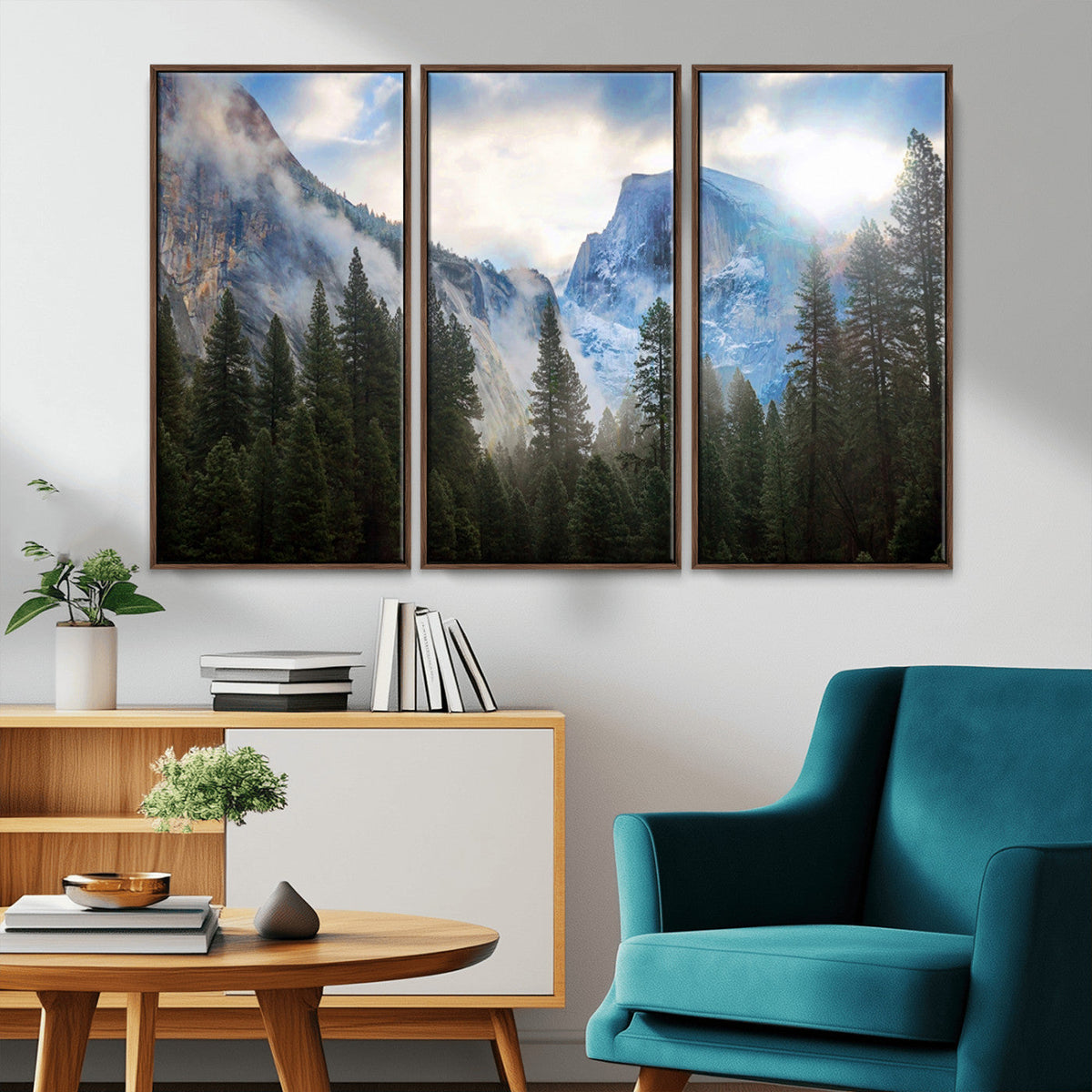 Half Dome Yosemite Calinia Wall Art Canvas Print El Capitan