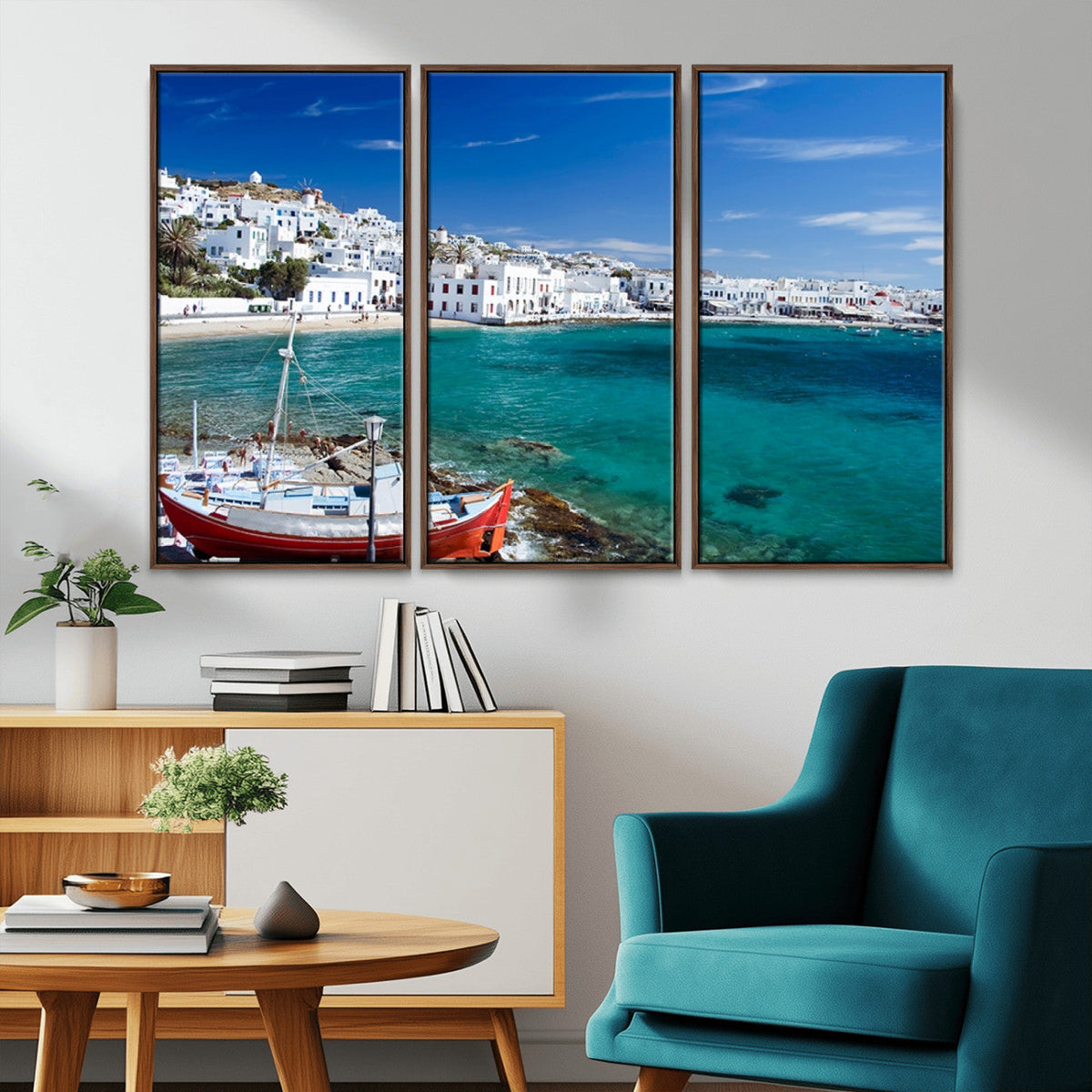 Santorini Wall Art Canvas Print