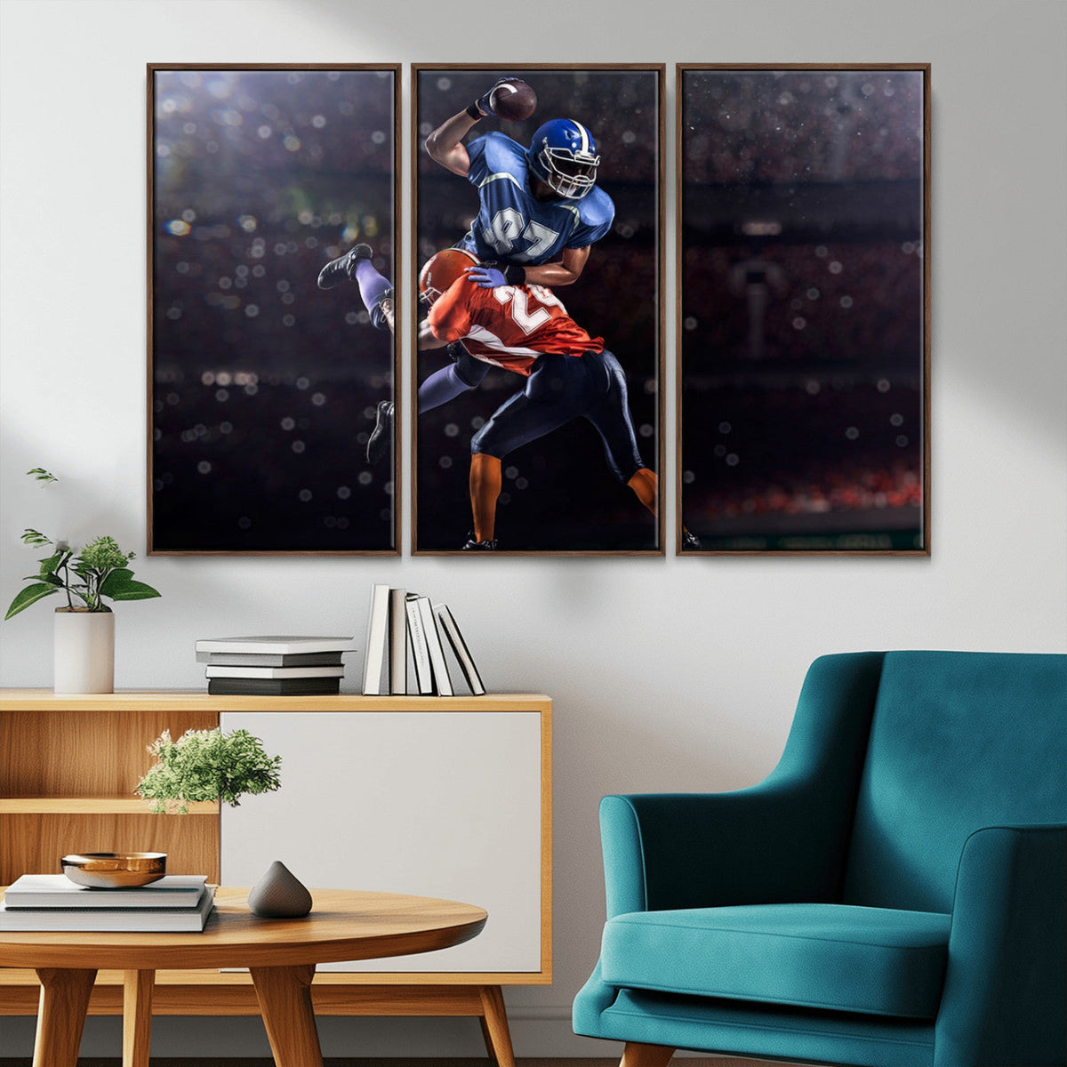 American Football Wall Art Canvas Print, Stadium Sport Wall