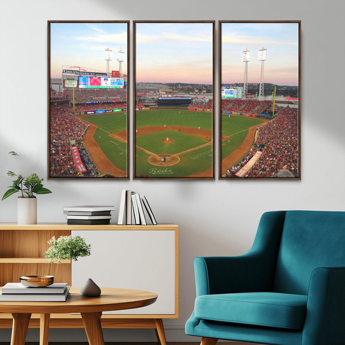 Cincinnati Reds Baseball Print Canvas- Cincinnati
