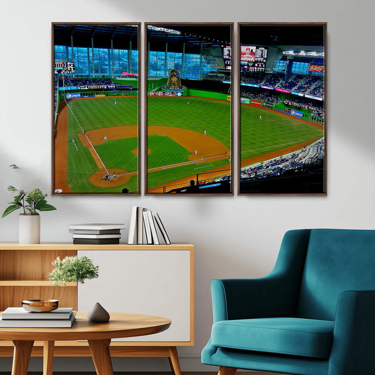 Miami Marlins Baseball Team Print - Miami LoanDepot Park