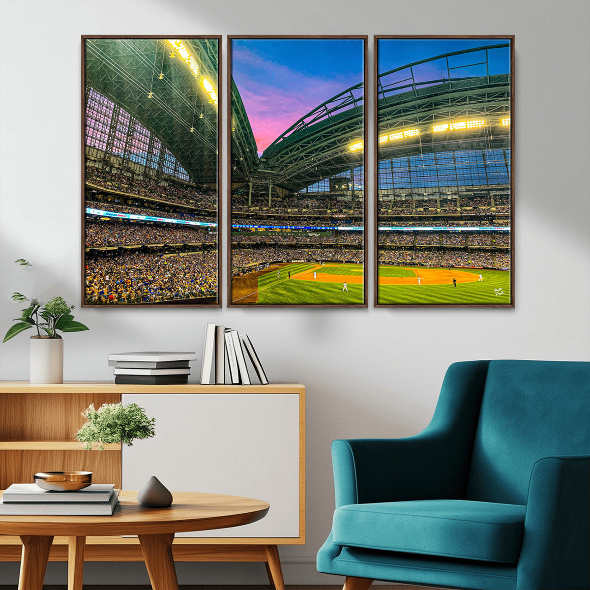 Milwaukee Brewers Baseball Team Print Canvas- American