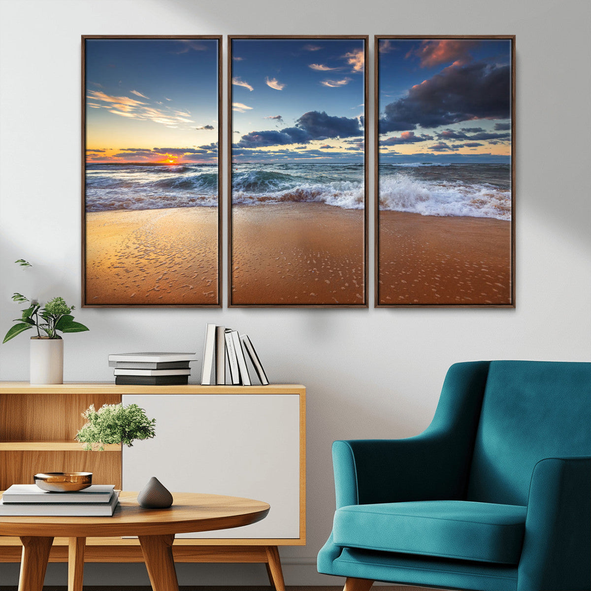Beach Canvas Wall Art - Coastal Seascape Print for Living