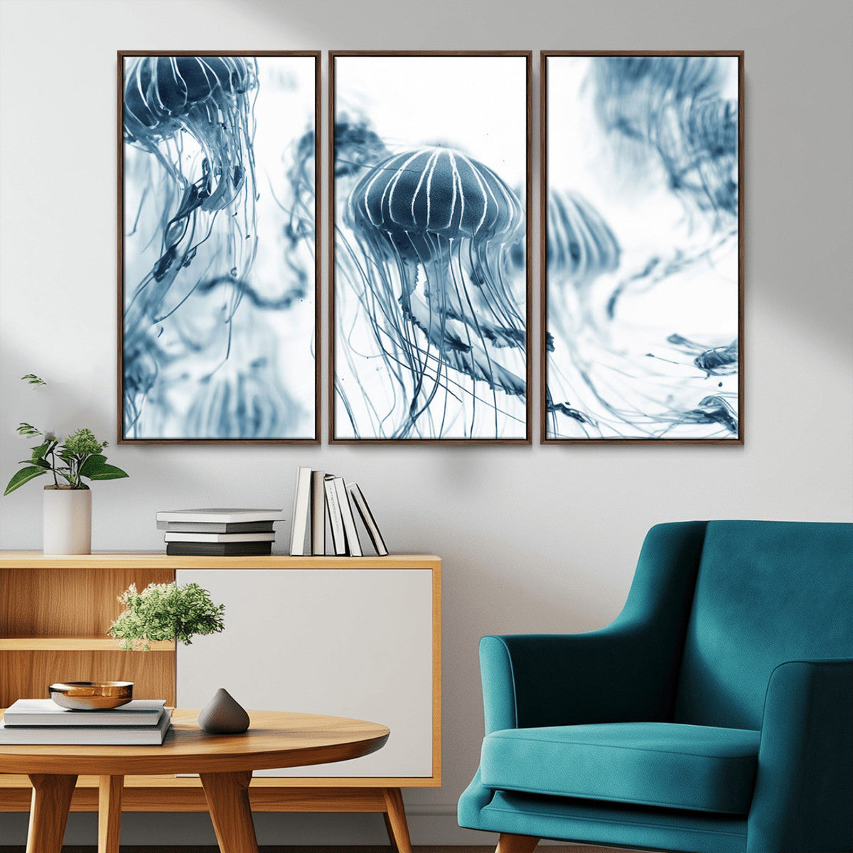 Abstract Jellyfish Canvas Print Wall Art