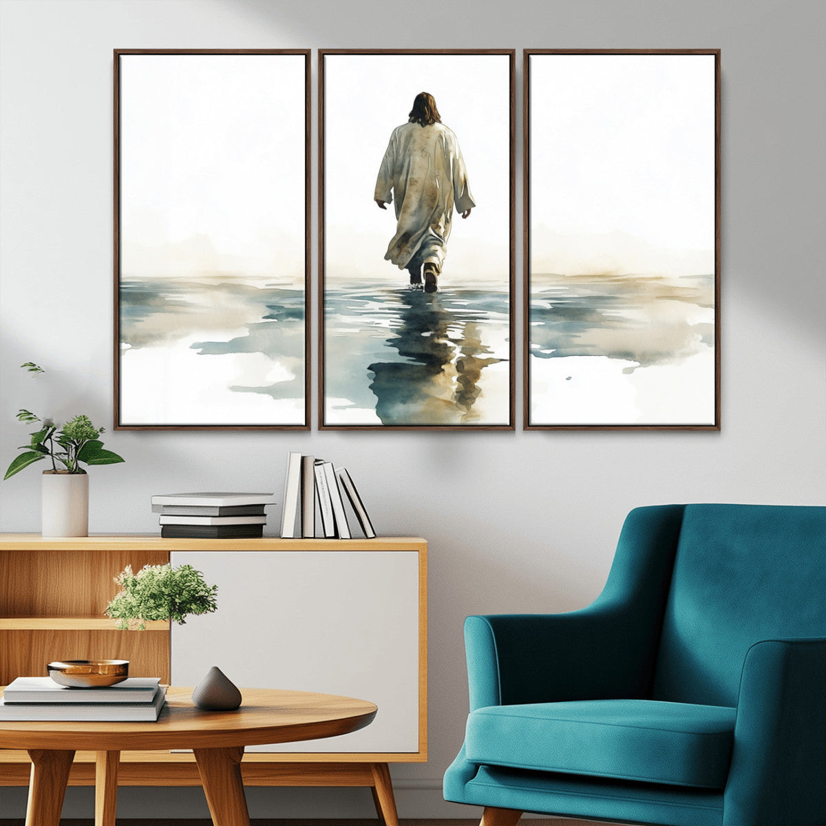 Abstract Jesus Wall Art Canvas Print, Christian Wall Art,
