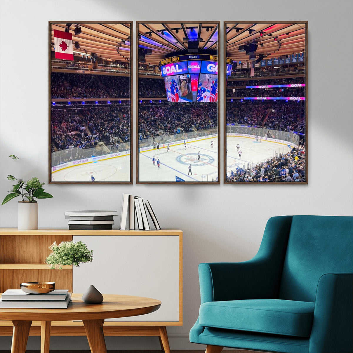 Madison New York Rangers Hockey Stadium Wall Art Canvas