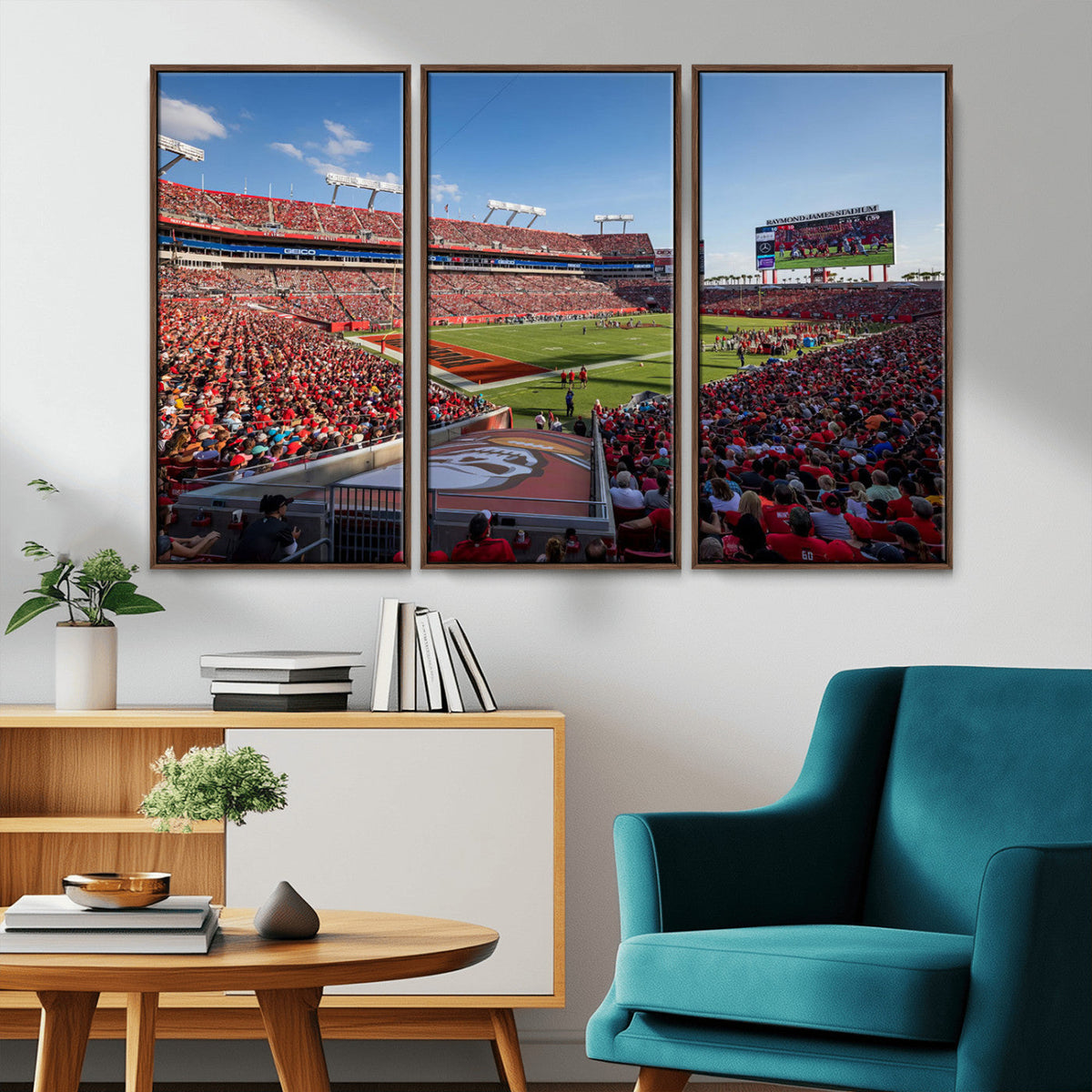 Florida Tampa Raymond James Stadium Wall Art Canvas Print -