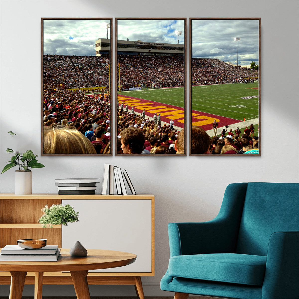 Central Michigan University Chippewas Football Team Print -