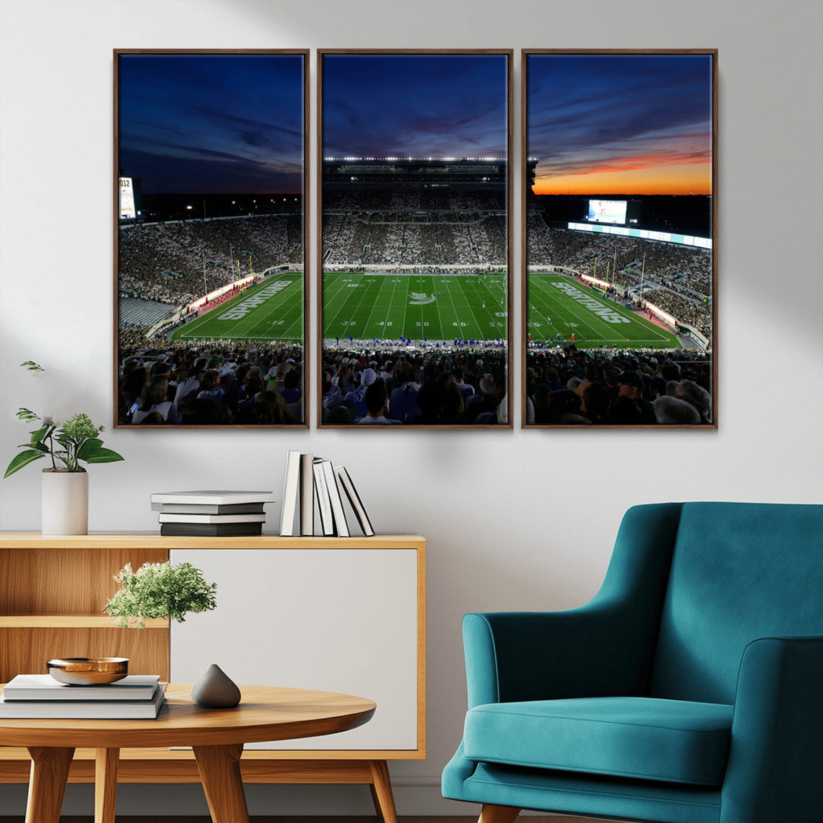 Michigan State Spartans Football Team Print - East Lansing