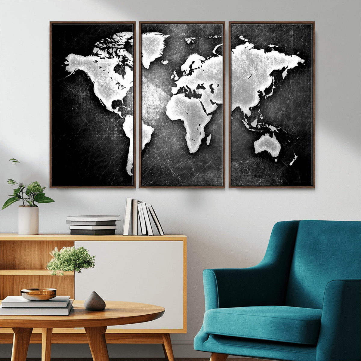 World Map Wall Art Canvas Print – Framed Wall Art for