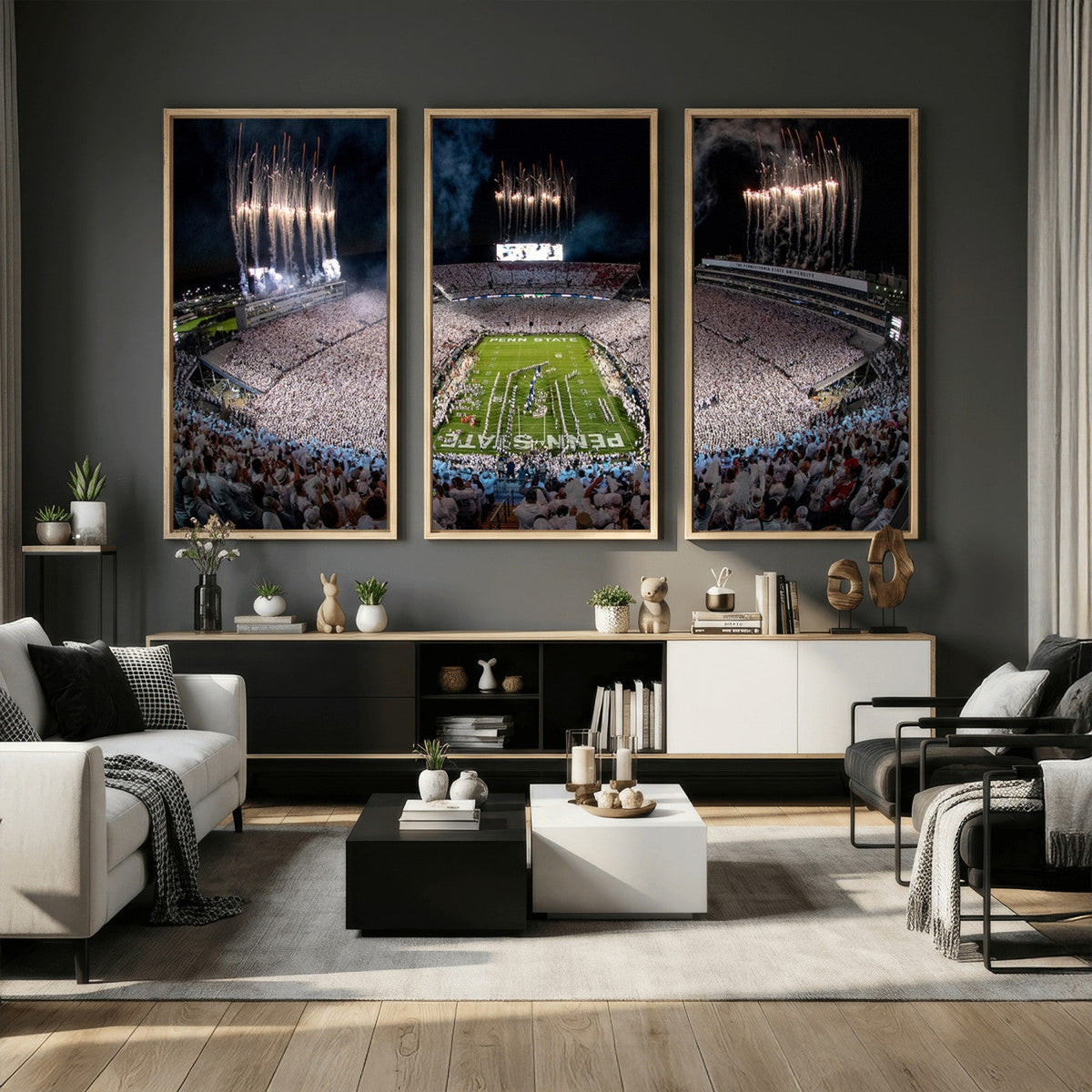 Penn State Football Wall Art Canvas Print – Framed Stadium