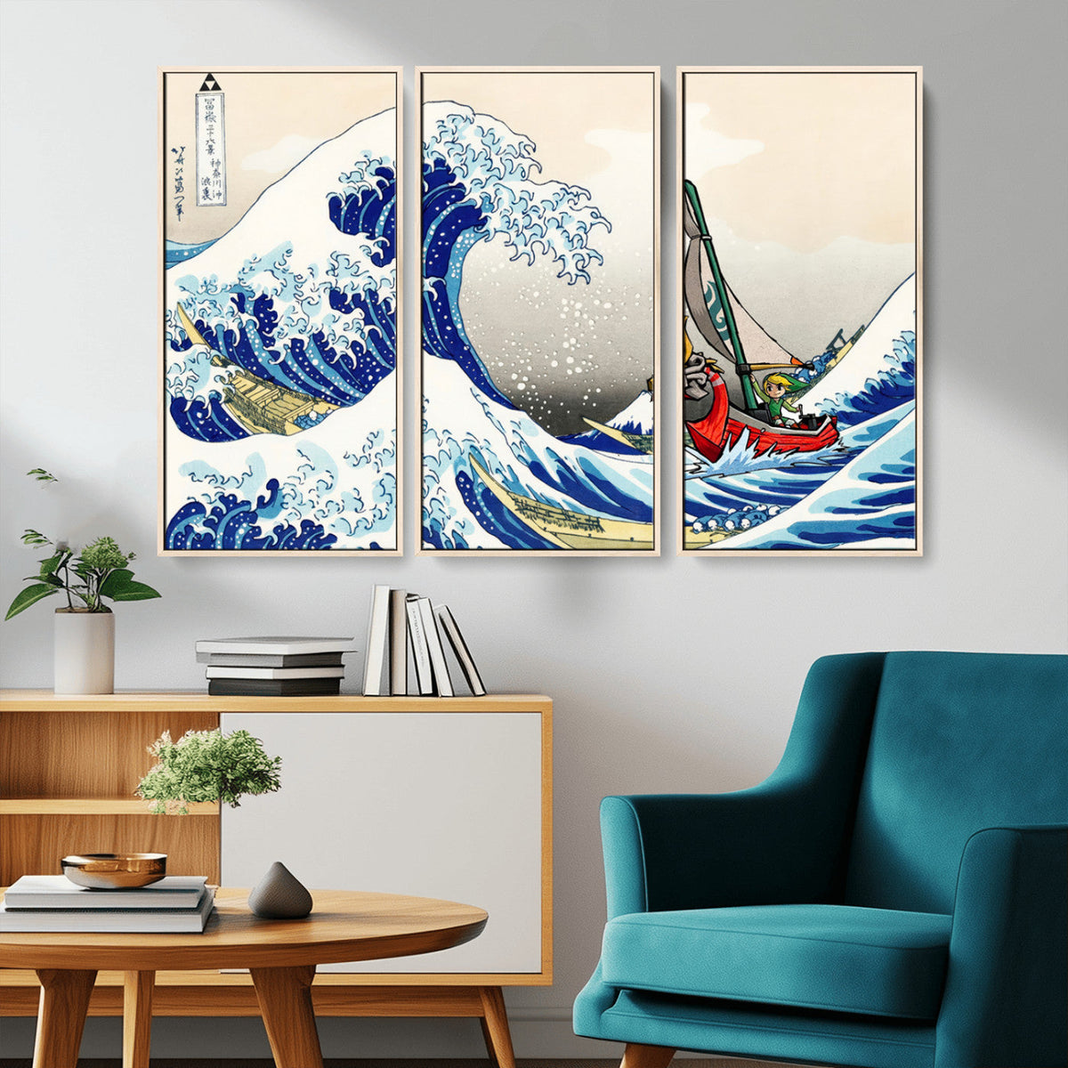 Katsushika Hokusai Kanagawa Giant Wave Wall Art Canvas Print
