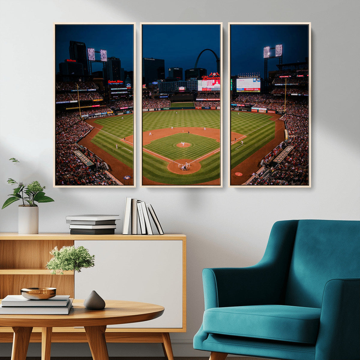 St. Louis Cardinals Baseball Team Print - Busch Stadium Wall