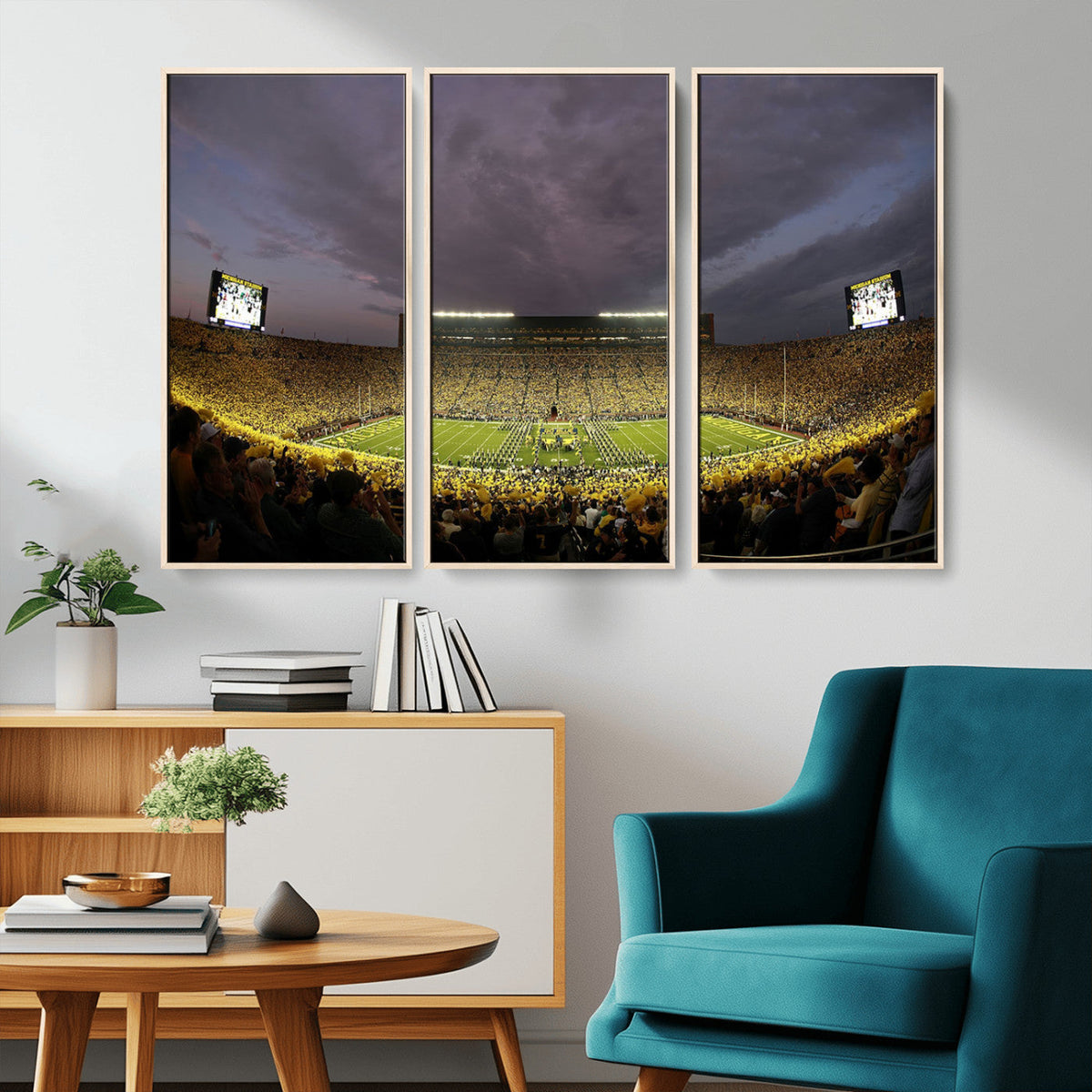Michigan Wolverines Print - Michigan Stadium Wall Art Canvas