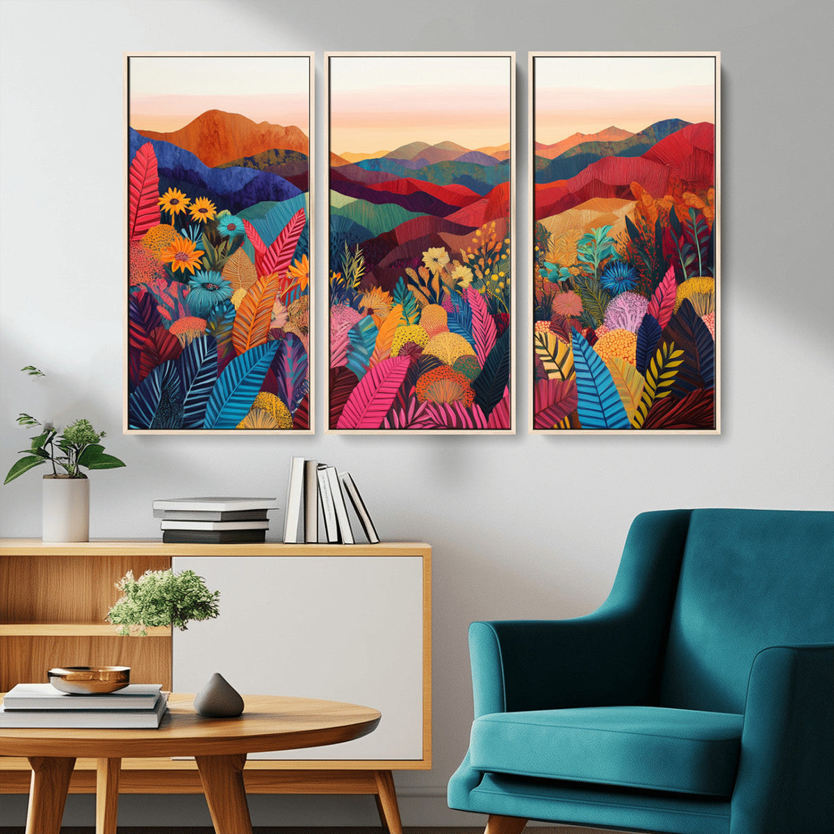 YAYOI KUSAMA Abstract Print - Landscape Canvas Wall Art