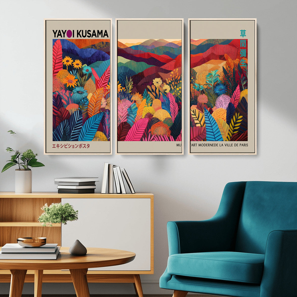 Yayoi Kusama Wall Art Canvas Print, Abstract Art, Large
