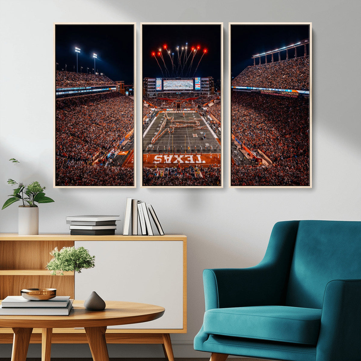 Texas Stadium Night Game Wall Art Canvas Print – Vibrant