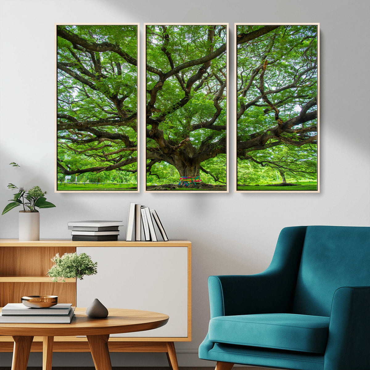 Angel Oak Tree Wall Art Canvas Print – Framed Majestic