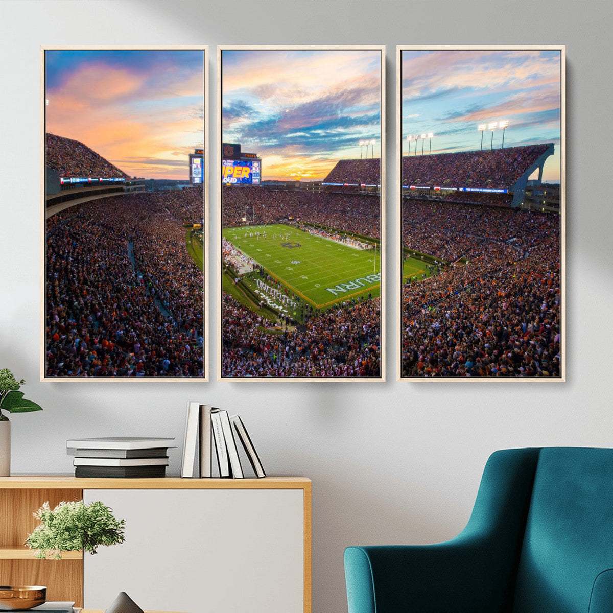 Jordan-Hare Stadium Wall Art Canvas Print, Football Stadium