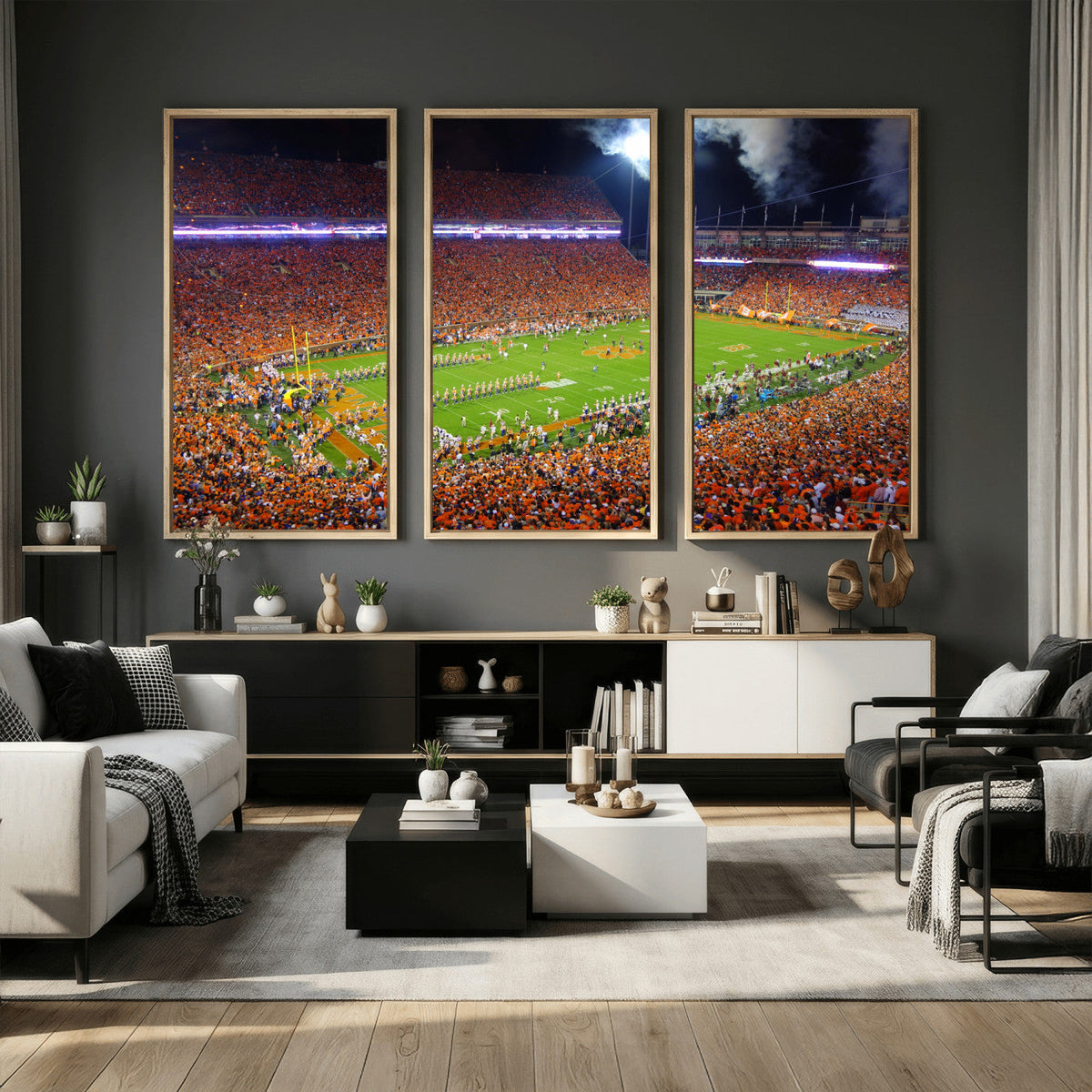 Clemson Football Stadium Wall Art Canvas Print, College