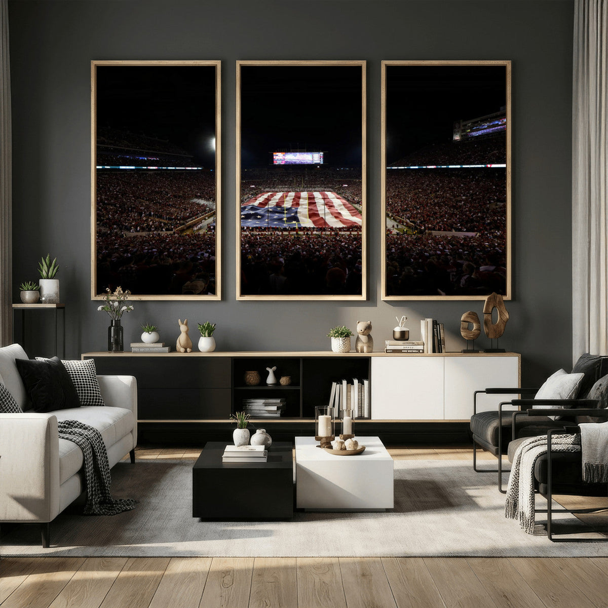 Oklahoma Memorial Stadium Wall Art Canvas Print – Oklahoma