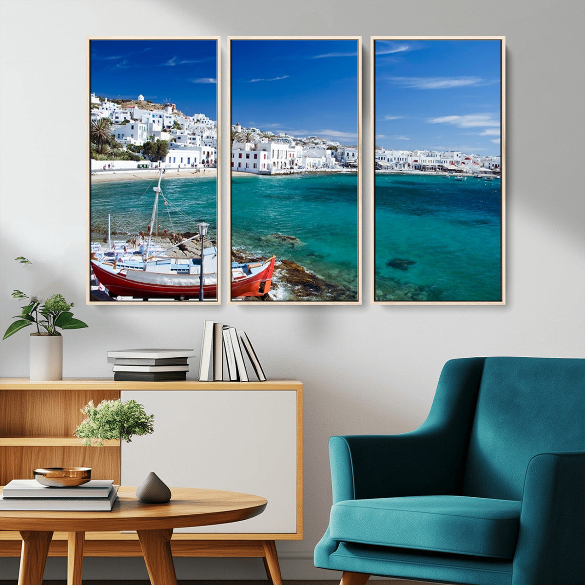 Santorini Wall Art Canvas Print