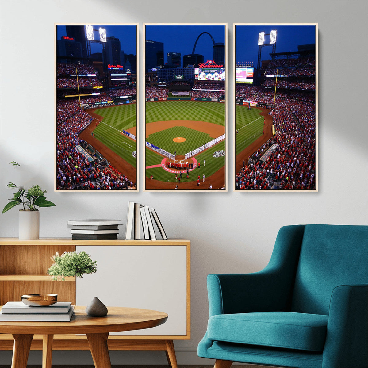 St. Louis Cardinals Baseball Team Print - Busch Stadium Wall