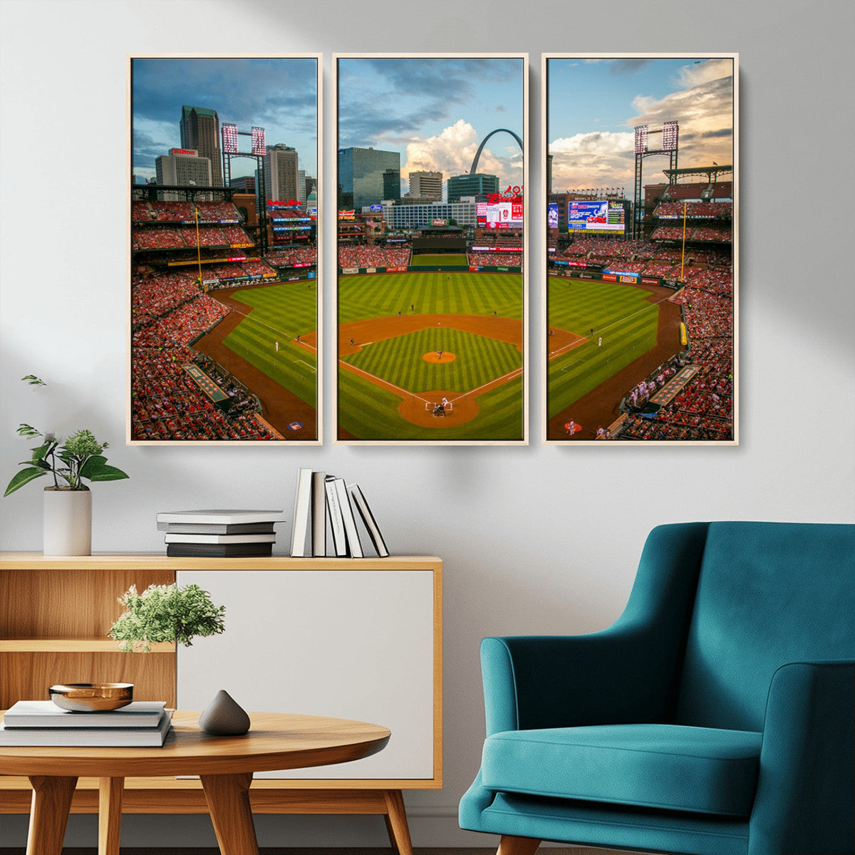 St. Louis Cardinals Baseball Team Print - Busch Stadium Wall