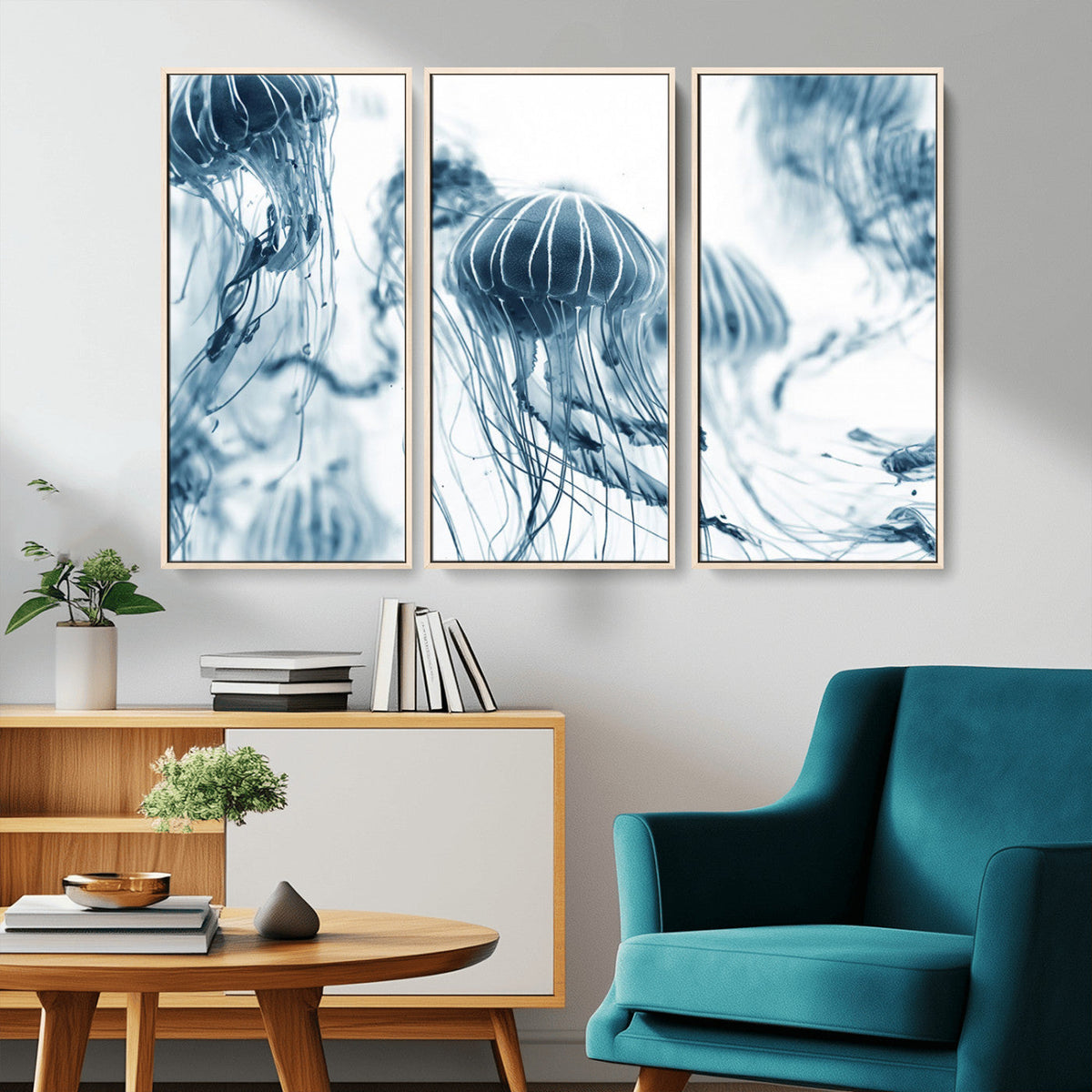 Abstract Jellyfish Canvas Print Wall Art