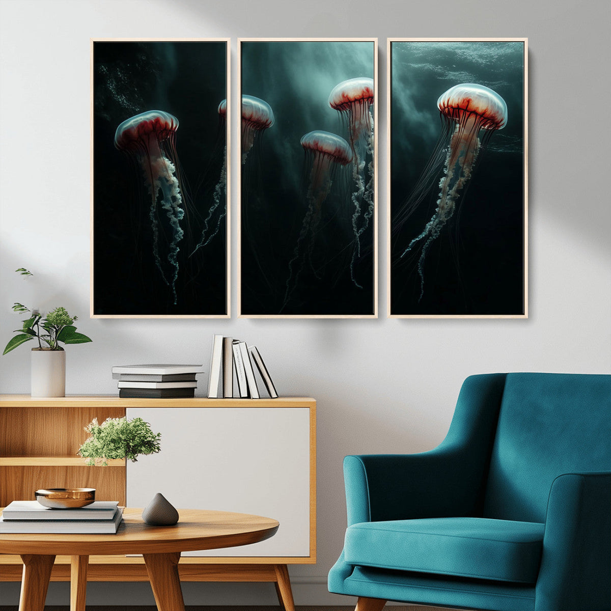 Abstract Jellyfish Wall Art Canvas Print