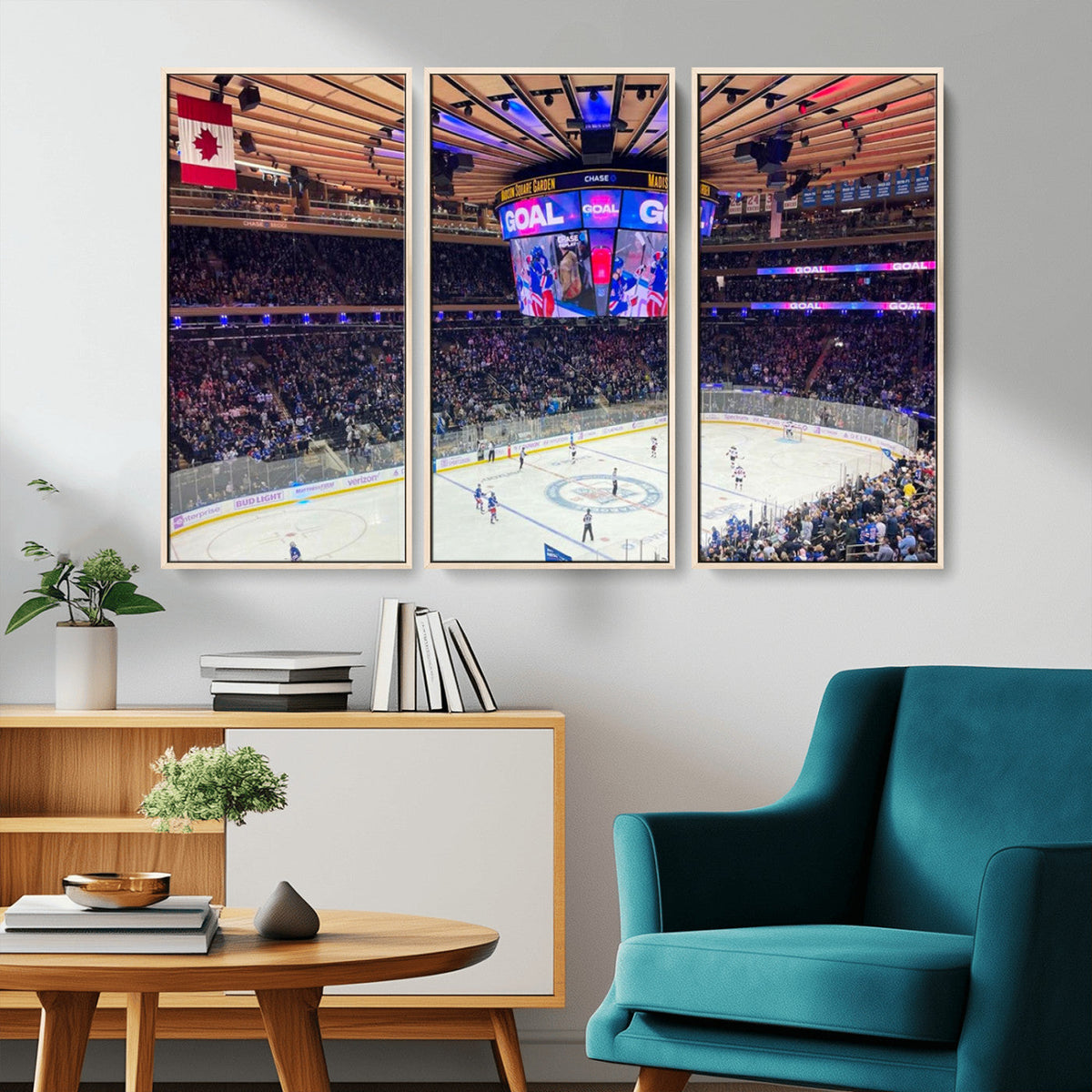 Madison New York Rangers Hockey Stadium Wall Art Canvas