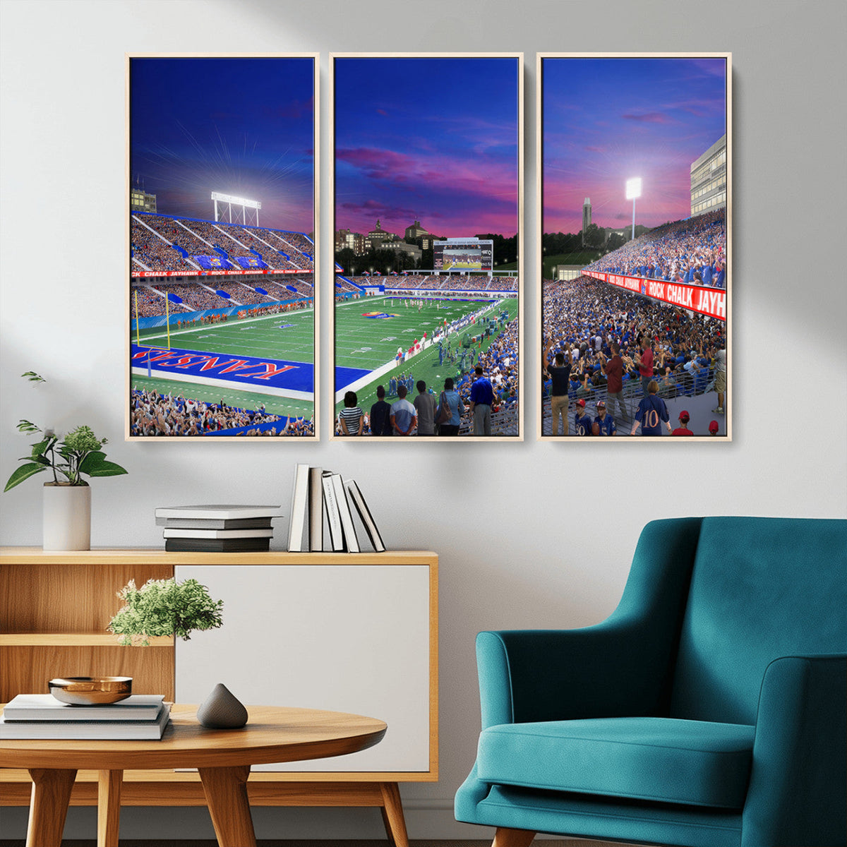 University of Kansas Jayhawks Football Team Print Canvas-