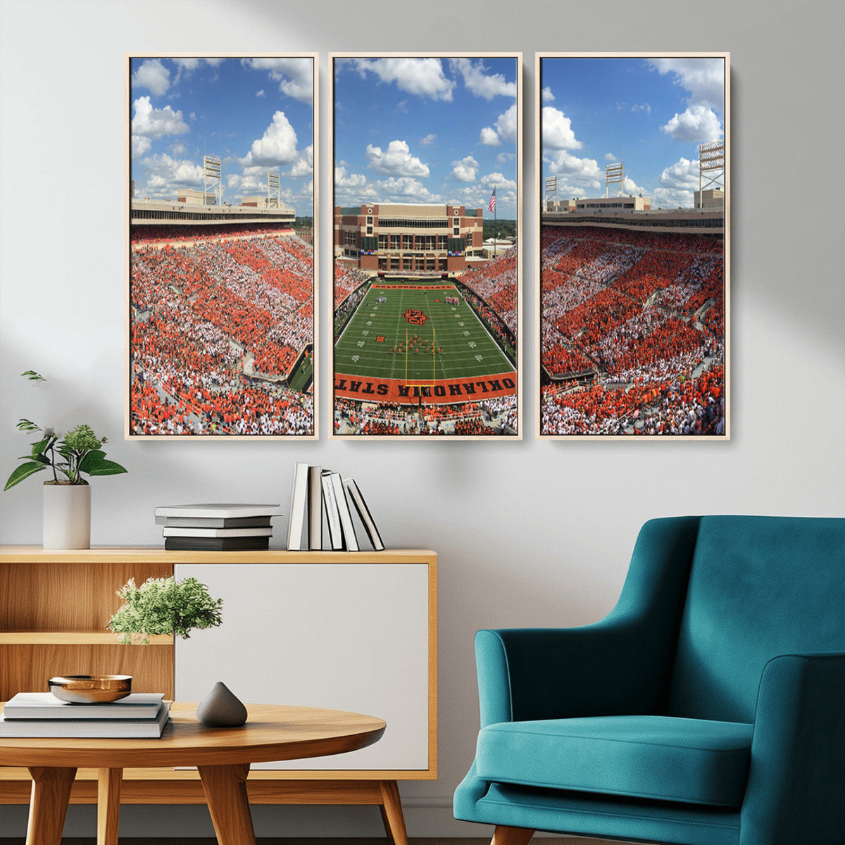 Oklahoma State Cowboys Football Team Print - Stillwater