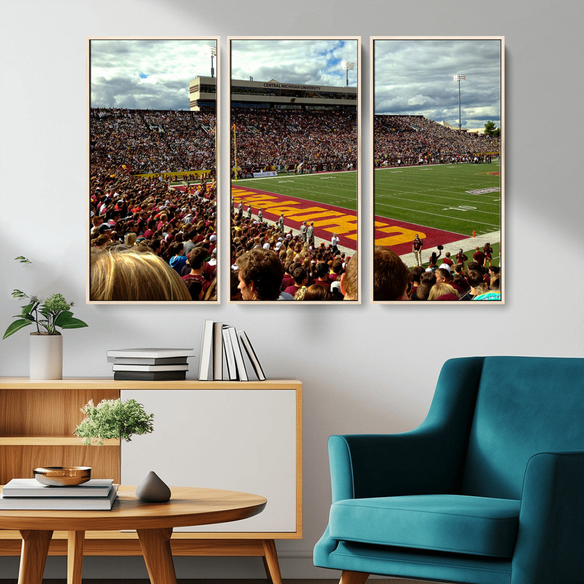 Central Michigan University Chippewas Football Team Print -