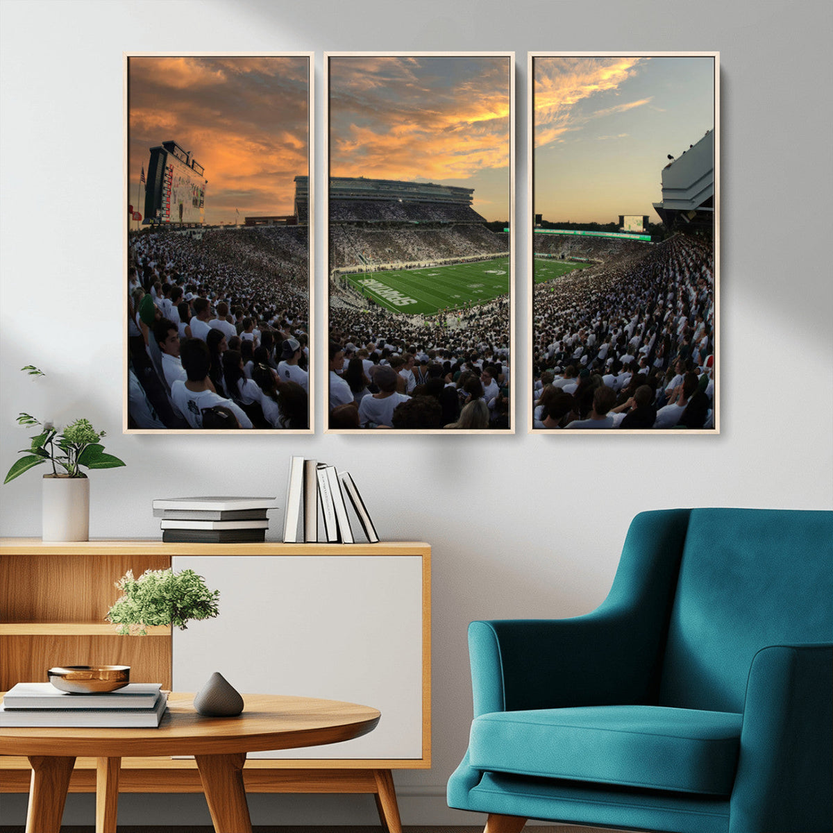 Michigan State Spartans Football Team Print - East Lansing