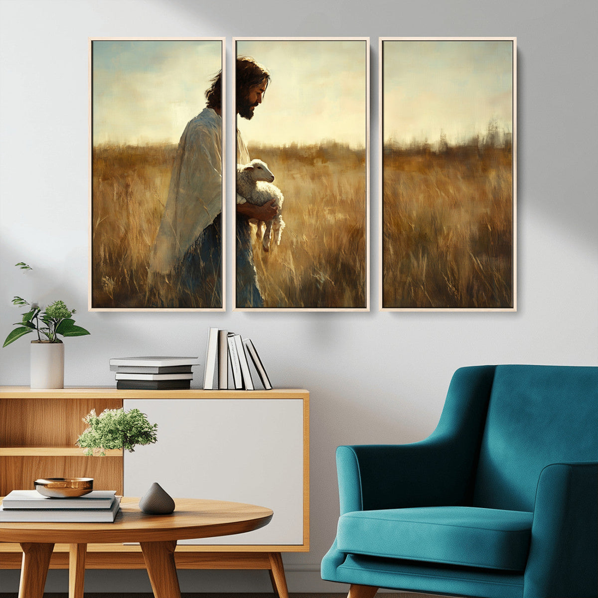 Jesus the Good Shepherd Wall Art Canvas Print -