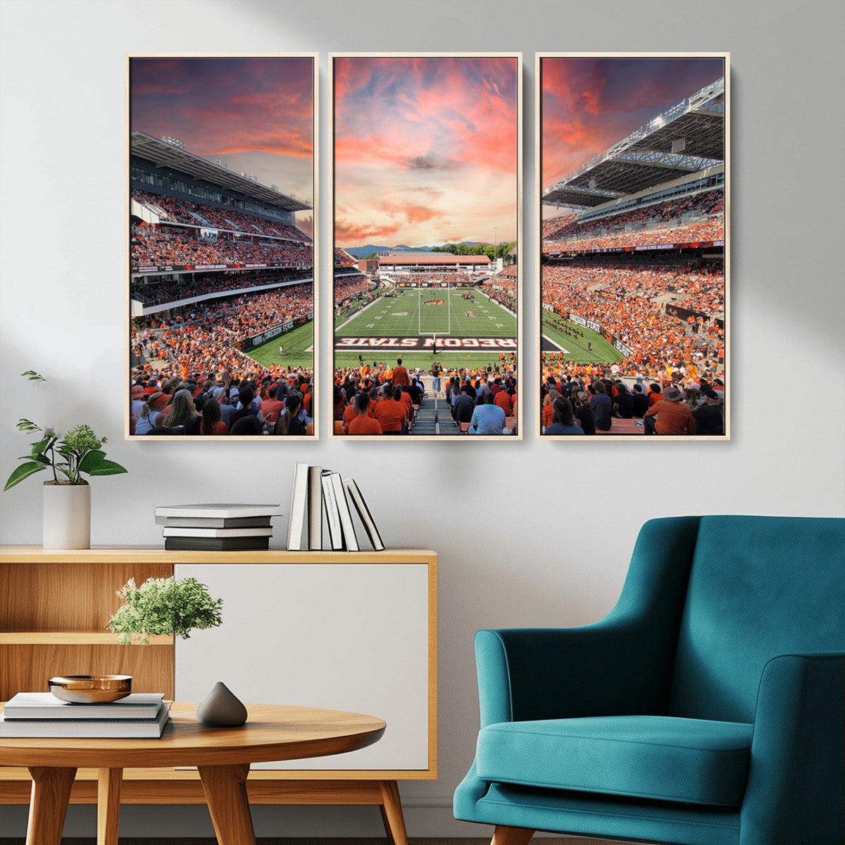 Oregon State Beavers Football Team Print - Corvallis Reser